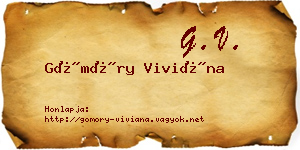 Gömöry Viviána névjegykártya